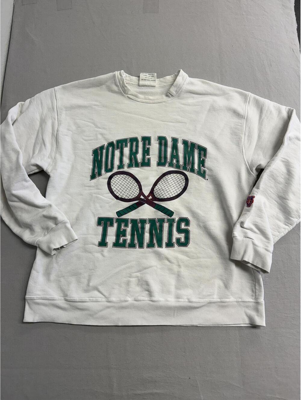 Vintage 90s Notre Dame Tennis Team Crewneck - XL